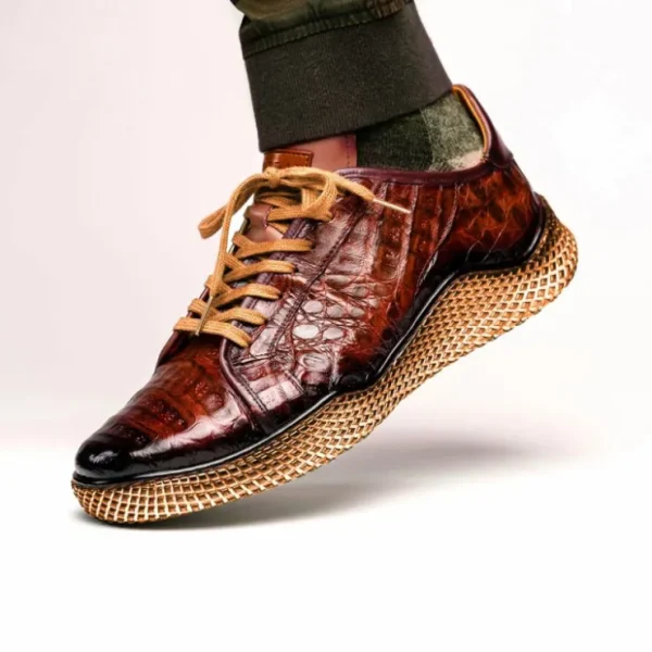 Shop Mezlan Crocodile Super Sneaker (AX4936-F) Sport