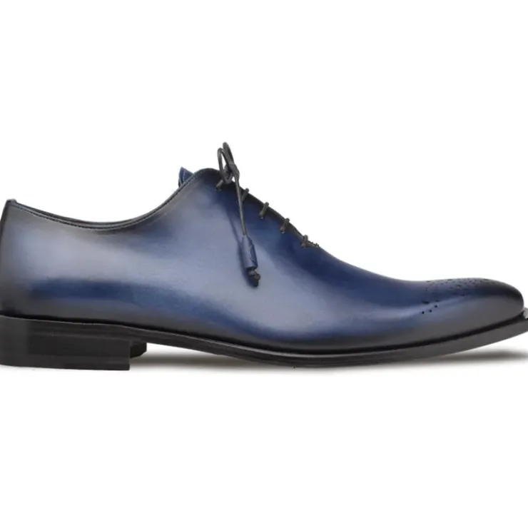 Online Mezlan Cupula Patina Whole-Cut Oxfords (20933) Blue