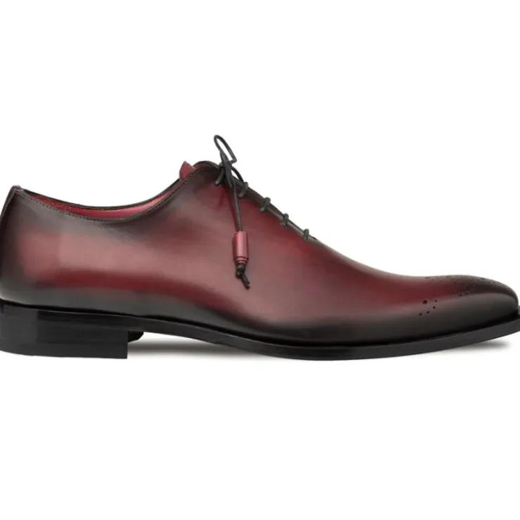 Store Mezlan Cupula Patina Whole-Cut Oxfords (20933) Burgundy