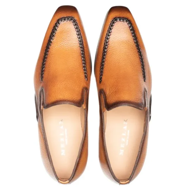 Outlet Mezlan Deerskin Opanka Loafer (S20756) Cognac