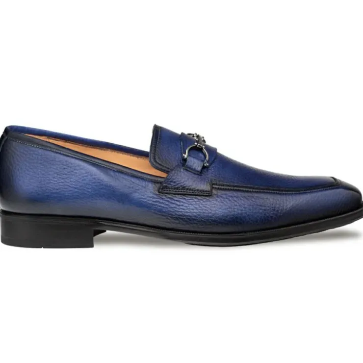 Cheap Mezlan Deerskin Ornament Loafer (E21253) Blue