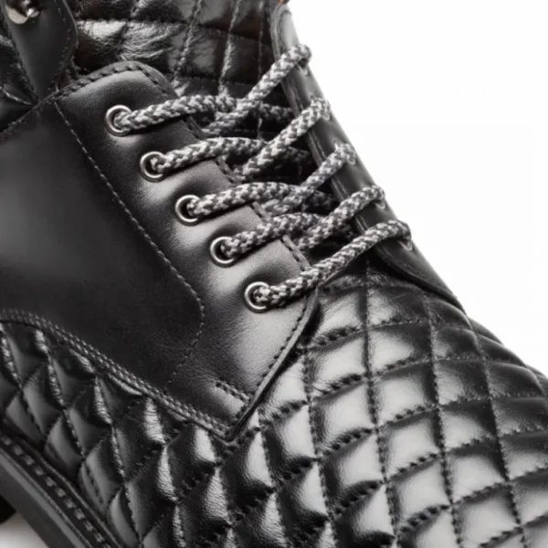 Outlet Mezlan Dolfi Quilted Leather Alpine Boot (20913) Black