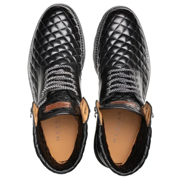 Outlet Mezlan Dolfi Quilted Leather Alpine Boot (20913) Black