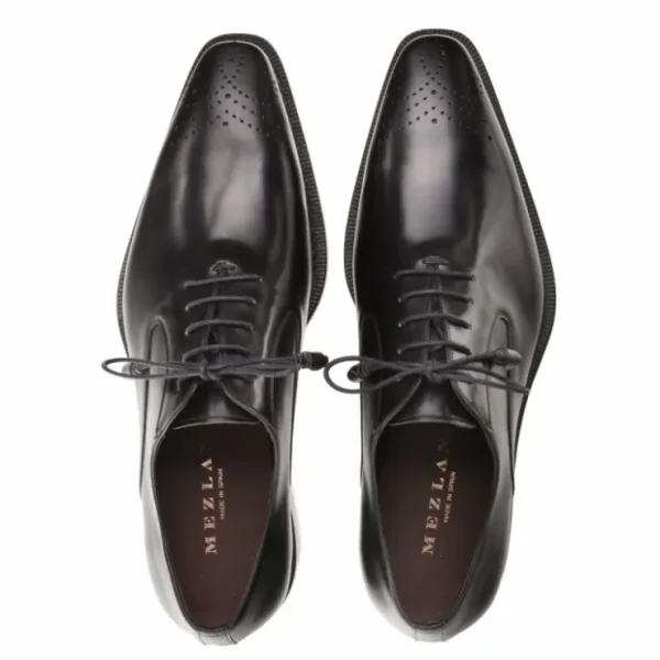 mezlan_gavino_calfskin_me_4.webp Online Mezlan Gavino Calfskin Medallion Toe Blucher (9641) Black