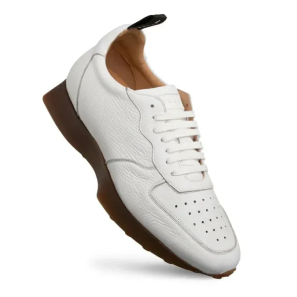 Online Mezlan Gerardo Deerskin Sneaker (21135) White