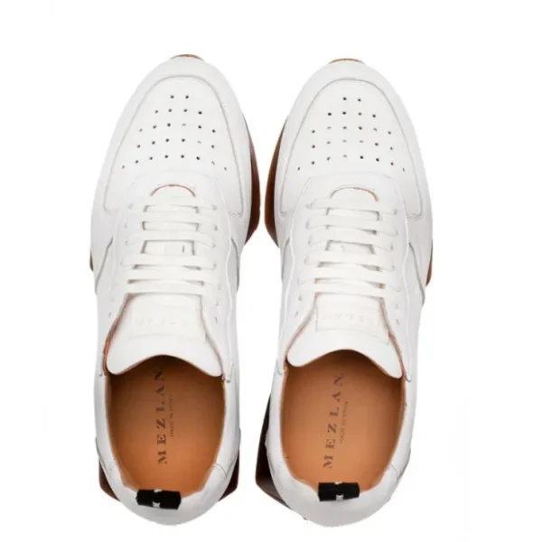 Online Mezlan Gerardo Deerskin Sneaker (21135) White