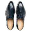 Sale Mezlan Gigolo Crocodile Monk Strap (50056-F) Blue