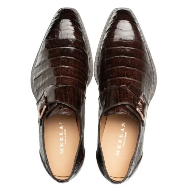 mezlan_gigolo_crocodile_m_4-2.webp Shop Mezlan Gigolo Crocodile Monk Strap (50056-F) Brown