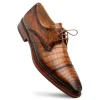 Cheap Mezlan Giovane Fuscus Crocodile Cap Toe Derby (50032-F) Camel
