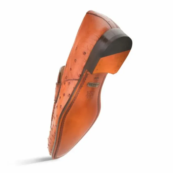 mezlan_lisbon_ostrich_qui_2-1.webp Shop Mezlan Lisbon Ostrich Quill Penny Loafers (4561-S) Brandy