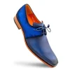 Cheap Mezlan Luce Lace-Up Derby (20934) Blue