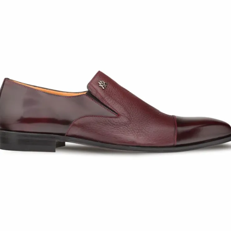Store Mezlan Milani Deerskin Cap Toe Loafers (Milani) Burgundy