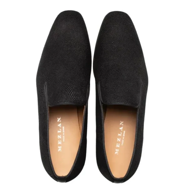 mezlan_notte_glass_suede__4.webp Outlet Mezlan Notte Glass Suede Slip On (20958) Black