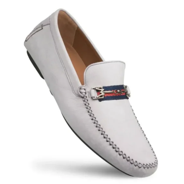 Hot Mezlan Nubuck Ornament Driver Light Grey (R7349) LightGrey