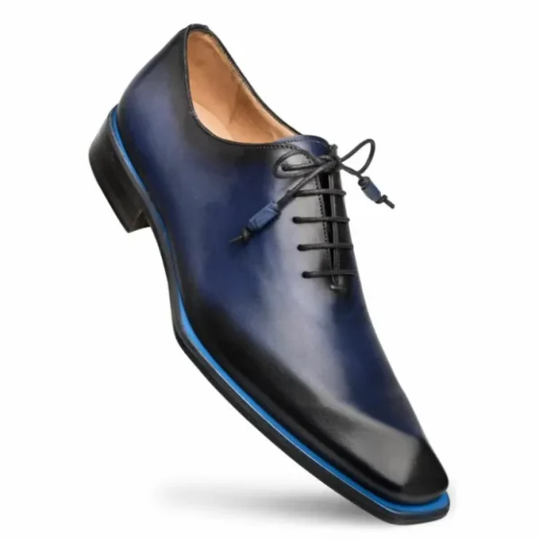 Best Sale Mezlan Patina Asymmetric Oxfords S108 (S108) Navy