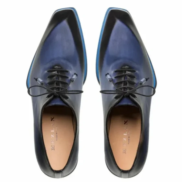 Best Sale Mezlan Patina Asymmetric Oxfords S108 (S108) Navy