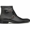 Store Mezlan Patina Double Buckle Boot Black