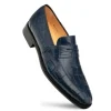Cheap Mezlan Piccolo Alligator Penny Loafer (4954-J) Blue
