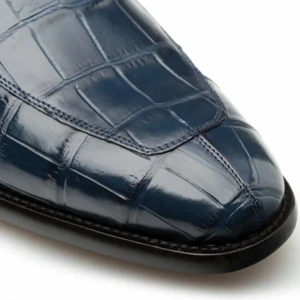 Cheap Mezlan Piccolo Alligator Penny Loafer (4954-J) Blue