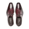 Outlet Mezlan Postdam Deerskin Calfskin Shoes (16409) Burgundy