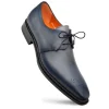Online Mezlan Principe Patina Leather Derby Grey / Rust