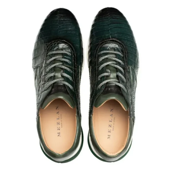 Online Mezlan Quevedo Crocodile Sneaker Forest / Green (50063-F)