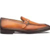 Sale Mezlan Salato Leather / Rubber Strap Loafer Dark Cognac (20965) DarkCognac