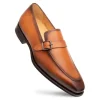 Sale Mezlan Salato Leather / Rubber Strap Loafer Dark Cognac (20965) DarkCognac