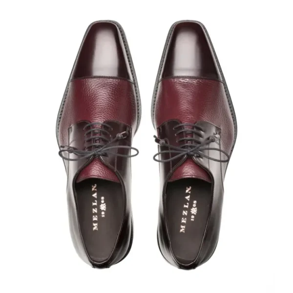 mezlan_soka_calfskin_amp__4-3.webp Flash Sale Mezlan Soka Calfskin & Deerskin Cap Toe Shoes (15089) Burgundy
