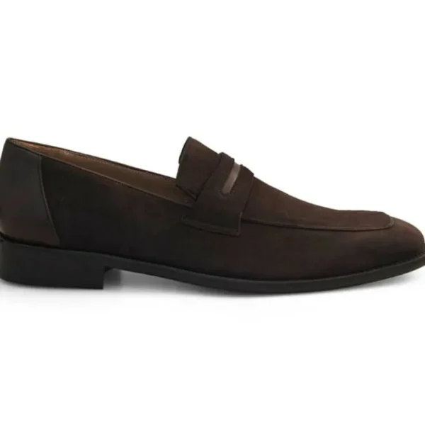 mezlan_suede_penny_loafer_0-1.webp Store Mezlan Suede Penny Loafer (21470) Brown