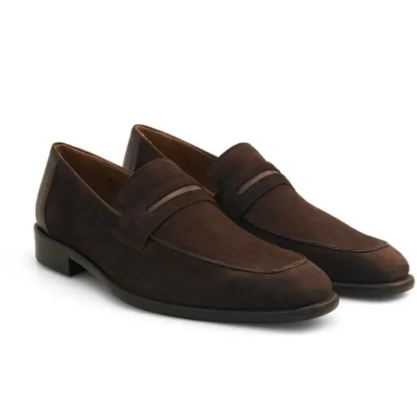 mezlan_suede_penny_loafer_2-1.webp Store Mezlan Suede Penny Loafer (21470) Brown