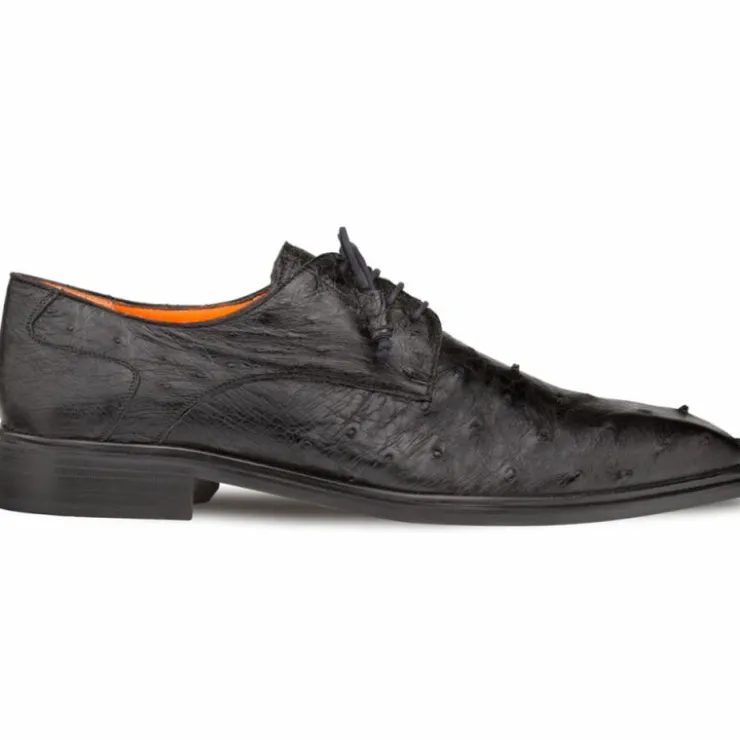 Store Mezlan Tillson Ostrich Plain Toe Blucher (4732-S) Black