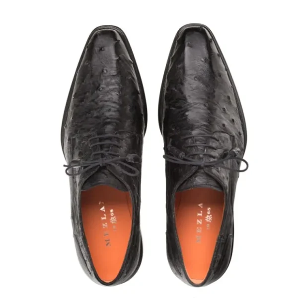 mezlan_tillson_ostrich_pl_4.webp Store Mezlan Tillson Ostrich Plain Toe Blucher (4732-S) Black