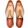 Online Mezlan Two-Tone Rubber Lite Oxford Tan/Bone (R20664)