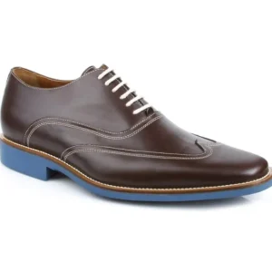 Hot Michael Toschi Luciano Wingtip Brogues Chocolate / Blue Sole Chocolate/Blue