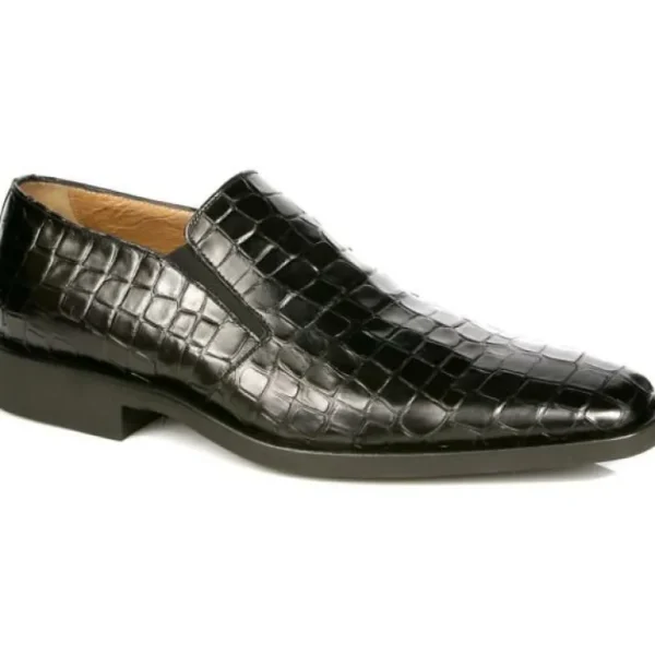 michael_toschi_rocco_croc_0.webp Outlet Michael Toschi Rocco Crocodile Print Loafers Black