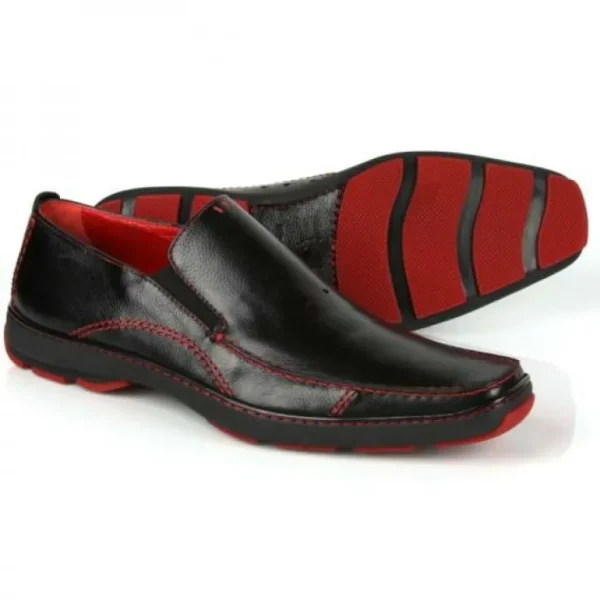 Online Michael Toschi SUV2 Casual Loafers Black / Red Sole