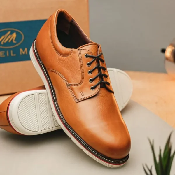neil_m_wynne_lace_up_shoe_5-4.webp Shop Neil M Wynne Lace Up Shoes Light Brown / Rubber Sole LightBrown
