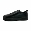Cheap Paolo Shoes Alfonso Low Top Leather Sneakers Black