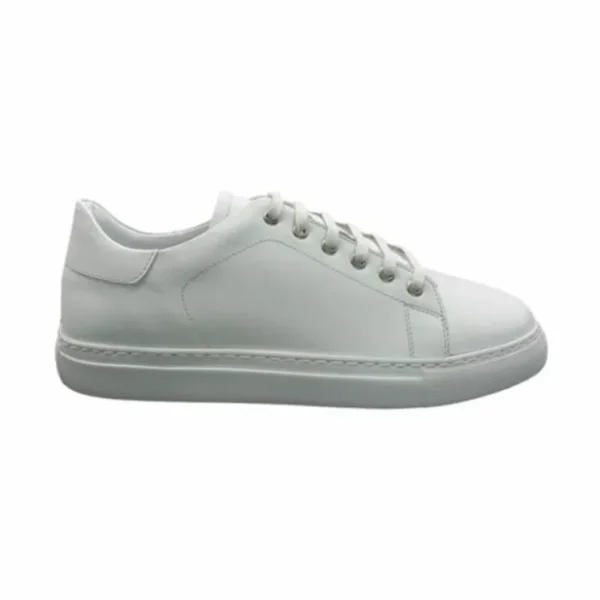 New Paolo Shoes Amadeo Low Top Leather Sneakers White