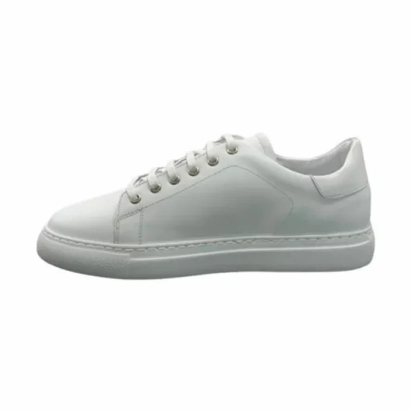 New Paolo Shoes Amadeo Low Top Leather Sneakers White