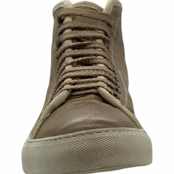 Outlet Paolo Shoes Damien High Top Sneakers Beige
