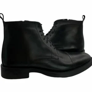 Store Paolo Shoes Fabio Leather Zip Up Ankle Boots Black