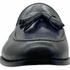 Fashion Paolo Shoes Giovanni Tassel Loafers Blue