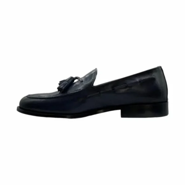 Fashion Paolo Shoes Giovanni Tassel Loafers Blue