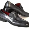 Best Paul Parkman Apron Toe Strap Loafers Gray / Black