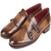 Sale Paul Parkman Calfskin Double Monk Strap Shoes Olive