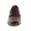 Discount Paul Parkman Calfskin Strap Loafers Purple / Black Purple/Black