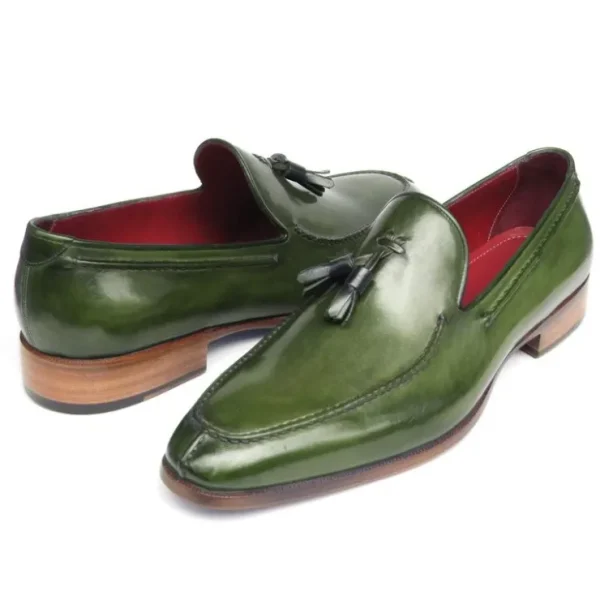 paul_parkman_calfskin_tas_0.webp Shop Paul Parkman Calfskin Tassel Loafers Green