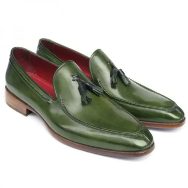 paul_parkman_calfskin_tas_2.webp Shop Paul Parkman Calfskin Tassel Loafers Green